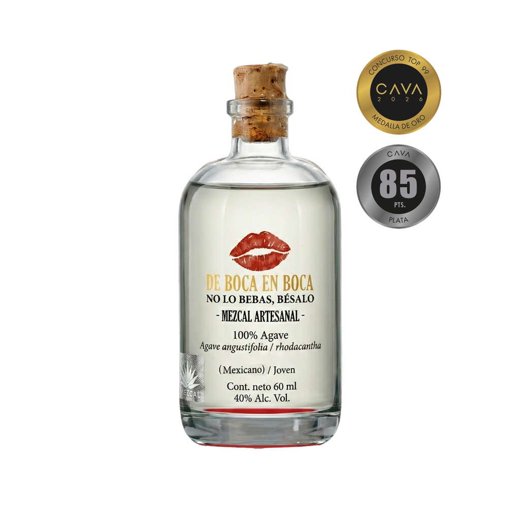 DE BOCA EN BOCA MEZCAL MEXICANO JOVEN - 60ML